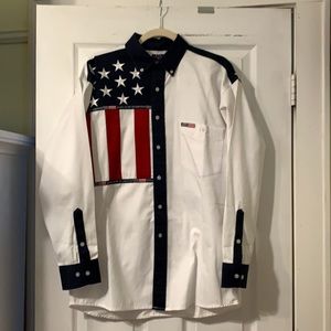 Panhandle Slim flag shirt. Size M